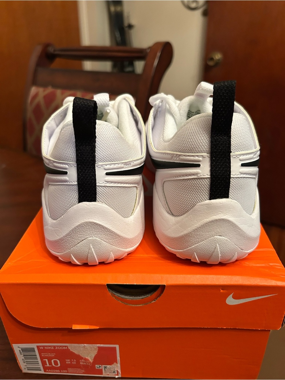 Nike White Women's Knit Lace-Up Sneakers - Picture 5 of 6